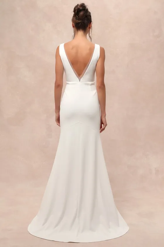 Captivating Promise White Sleeveless Mermaid Maxi Dress sold by Lulus product image thumbnail 2