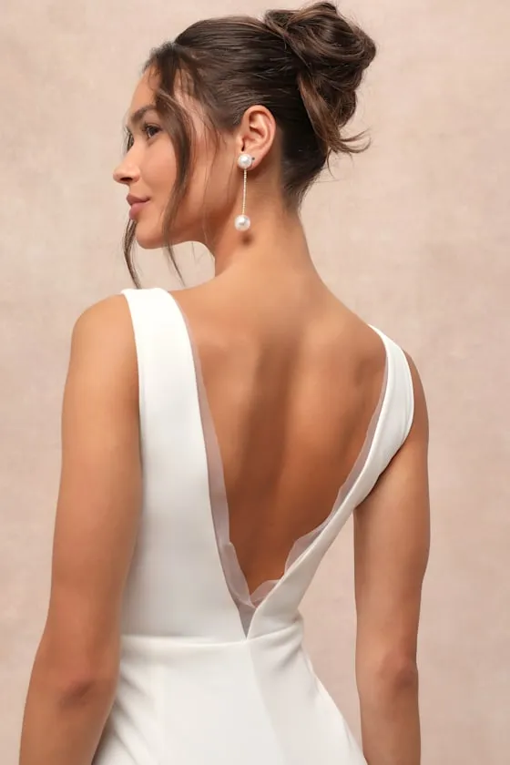 Captivating Promise White Sleeveless Mermaid Maxi Dress sold by Lulus product image thumbnail 4