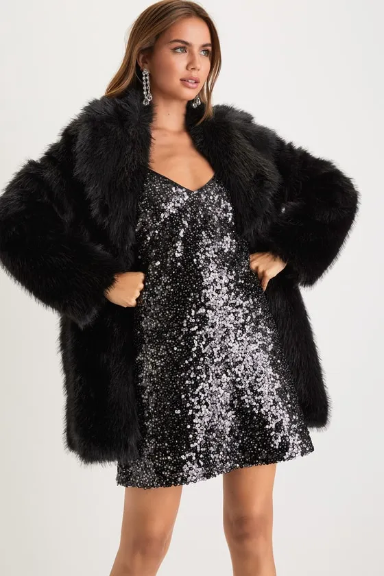 Fabulous Option Black Faux Fur Coat sold by Lulus product image thumbnail 2