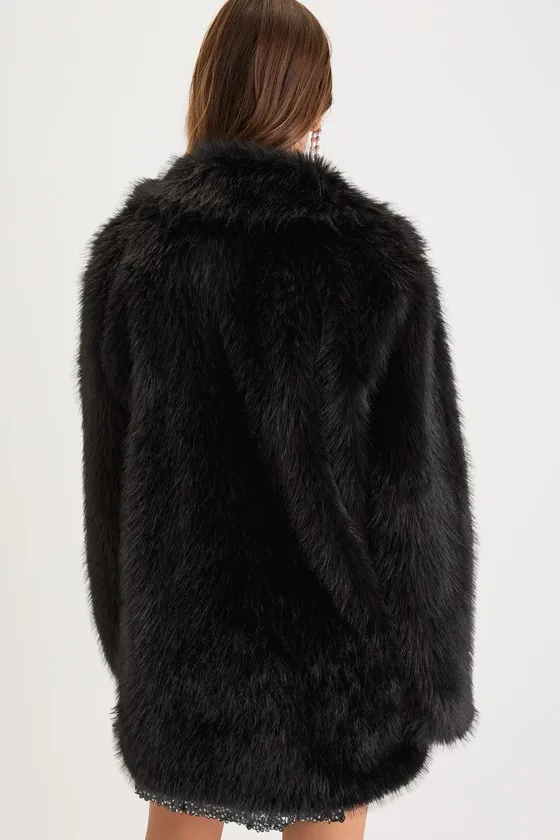 Fabulous Option Black Faux Fur Coat sold by Lulus product image thumbnail 3