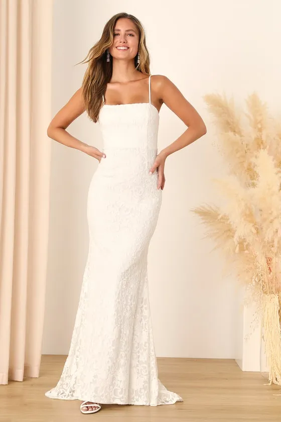My Kind of Forever White Mesh Floral Embroidered Maxi Dress sold by Lulus