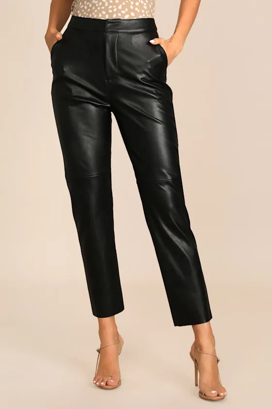 Open Minded Black Vegan Leather Pants sold by Lulus product image thumbnail 2