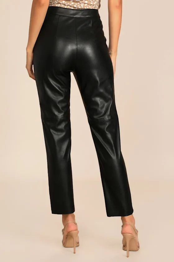 Open Minded Black Vegan Leather Pants sold by Lulus product image thumbnail 3