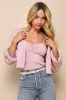 Cutest Duet Dusty Rose Knit Cami Top and Cardigan Sweater Set sold by Lulus