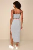 Trendy Match White Striped Ribbed Two-Piece Midi Dress sold by Lulus