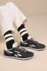 Classic AZ Washed Black and Chalk Suede Leather Sneakers sold by Lulus