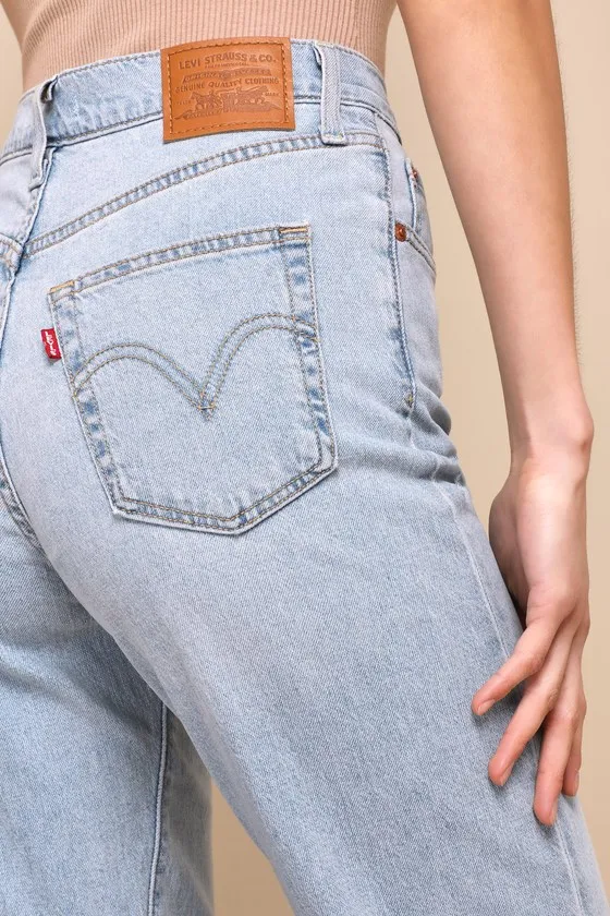 Ribcage Light Wash Straight Ankle Denim Jeans sold by Lulus product image thumbnail 4