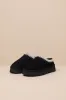 Selena-M Black Suede Flatform Slippers sold by Lulus