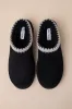 Selena-M Black Suede Flatform Slippers sold by Lulus