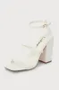 Mabie White Ankle Strap High Heel Sandals sold by Lulus
