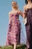 Delightful Look Magenta Floral Print Bustier Midi Skater Dress sold by Lulus