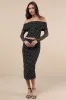 Notoriously Cute Black Polka Dot Mesh Off-the-Shoulder Top sold by Lulus