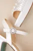 SB-Avian Ivory Satin Pearl Rhinestone Platform High Heel Sandals sold by Lulus