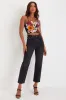 Flirty Icon Black 3D Floral Embroidered Bustier Tank Top sold by Lulus
