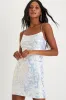 Original Sparkle White Iridescent Sequin Backless Mini Dress sold by Lulus