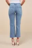 Melissa Light Wash Mid-Rise Straight Leg Raw Hem Jeans sold by Lulus