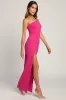 Keeper of My Heart Magenta One-Shoulder Maxi Dress sold by Lulus