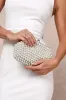 Brilliant Energy White and Silver Pearl Beaded Clutch sold by Lulus