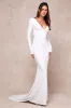 Extravagant Love White Backless Long Sleeve Ruched Maxi Dress sold by Lulus