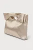Total Romantic Champagne Satin Bow Clutch sold by Lulus