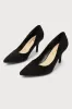 Mariee Black Suede Pointed-Toe Pumps sold by Lulus
