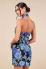 Extraordinary Impression Black Floral Jacquard Halter Mini Dress sold by Lulus