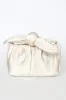 Essential Style Champagne Satin Knot Handle Clutch Bag sold by Lulus