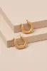 Superb Charm 14KT Gold Textured Huggie Hoop Earrings sold by Lulus