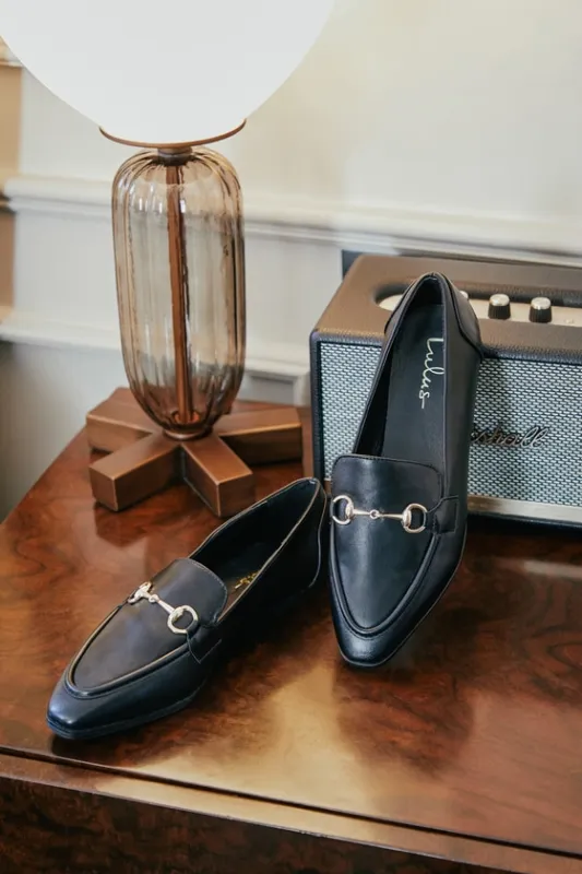 Margote Black Horsebit Loafers sold by Lulus