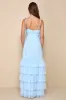 Endlessly Darling Light Blue Mesh Tiered Tie-Strap Maxi Dress sold by Lulus