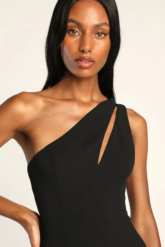 Enchanted Energy Black One-Shoulder Maxi Dress sold by Lulus product image thumbnail 2