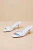 Malinn White and Blue High Heel Sandals sold by Lulus