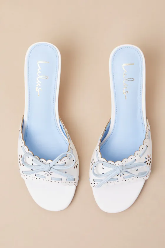 Malinn White and Blue High Heel Sandals sold by Lulus product image thumbnail 4