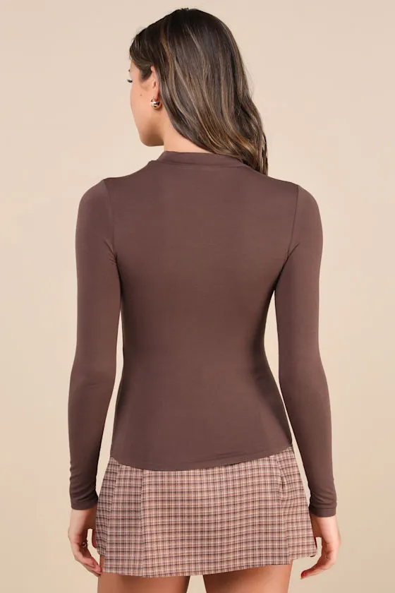 Anything is Posh-ible Brown Top sold by Lulus product image thumbnail 3