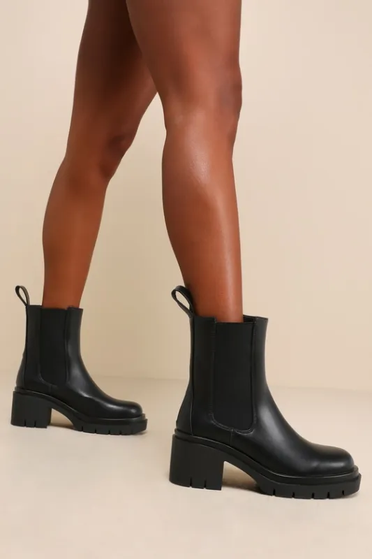 Mabley Black Chelsea Ankle Boots sold by Lulus