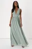 Heavenly Hues Sage Brush Maxi Dress sold by Lulus