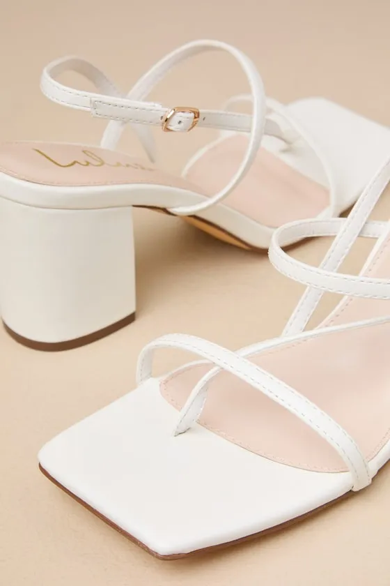 Dreller White Strappy High Heel Sandals sold by Lulus product image thumbnail 4