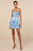 Spectacular Party Light Blue Sequin Tiered Lace-Up Mini Dress sold by Lulus