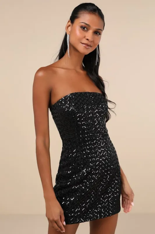Radiant Readiness Black Sequin Lurex Skort Romper sold by Lulus