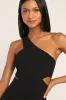 Show-Stopping Style Black One-Shoulder Cutout Maxi Dress sold by Lulus