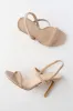 Babie Light Nude Strappy High Heel Sandals sold by Lulus