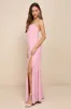 Night of Compliments Rose Pink Strapless Bustier Maxi Dress sold by Lulus