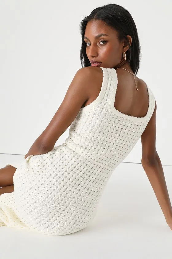 Sunshine Babe Ivory Knit Midi Sweater Dress sold by Lulus product image thumbnail 3