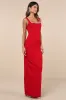 Timeless Poise Red Rhinestone Square Neck Backless Maxi Dress sold by Lulus