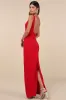 Timeless Poise Red Rhinestone Square Neck Backless Maxi Dress sold by Lulus