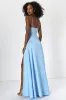 Formal Invitation Light Blue Satin Cowl Neck Maxi Dress sold by Lulus