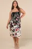 Thriving Energy Black 3D Floral Embroidered Lace-Up Midi Dress sold by Lulus