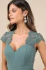 Momentous Moments Dark Sage Green Lace Backless Maxi Dress sold by Lulus