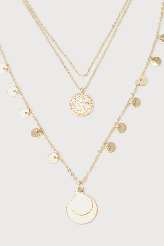 Glam Team Gold Layered Necklace sold by Lulus product image thumbnail 3