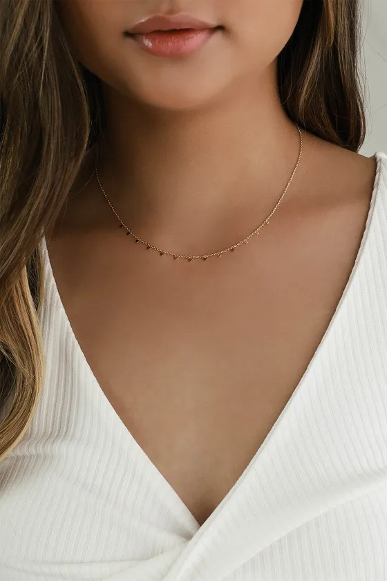 Light Beams Gold Necklace sold by Lulus